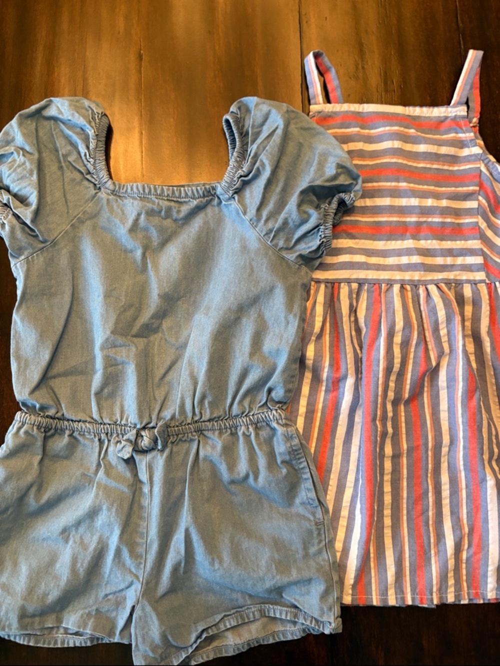 Girls Patriotic Outfits Sundress and Romper Set Size 4T Bundle 2 Pack